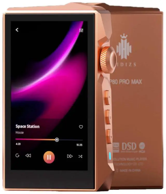 Main image of AP80 Pro MAX DAP MP3 Player with Bluetooth 5.1, 2.4G WiFi Hi-Res Streaming Playback, DLNA & AirPlay Wireless, Dual ES9219C DAC Chips Hi-res Audio Player, 2TB SD Card Exention, Red Copper