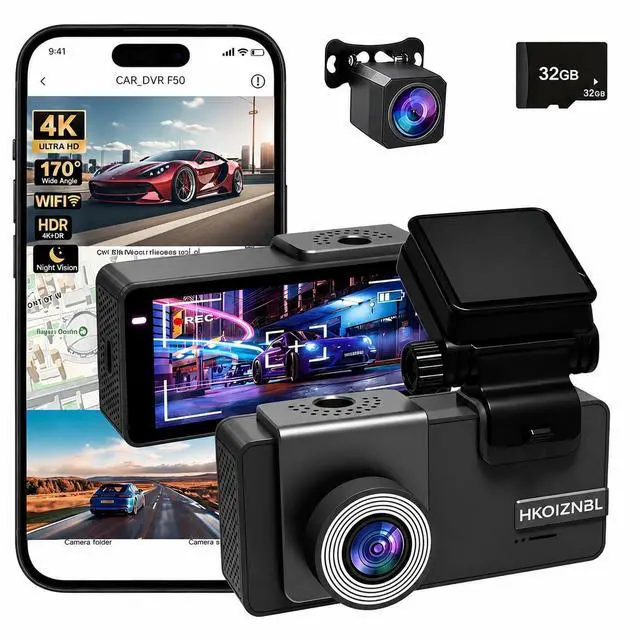 Main image of +. Dash Cam Front and Rear, Free Card Included, 5.8GHz WiFi-25MB/s Fast Download, Dash Camera for Cars with WDR,F1.4 Large Aperture Super Night Vision,3.69-inch IPS LCD, 24H Parking Mode