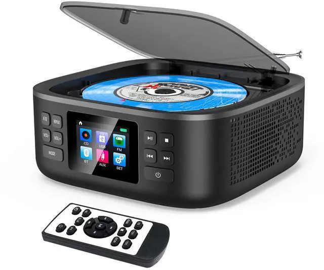 Main image of Portable CD Player Bluetooth,Desktop CD Player with Bluetooth Music Boombox Portable CD Players for Home Built-in Dual Speakers FM Radio & Speaker, LED Screen Support USB/AUX Headphone Jack