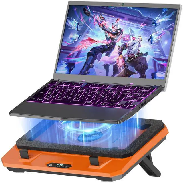 Main image of GT300 Upgraded Laptop Cooling Pad with Adjustable Stand, Turbo Boosted Cooler for Rapid Cooling 10-17inch Gaming Laptop, Flexible Sealing Ring,Featuring Air Filtration and USB Hub