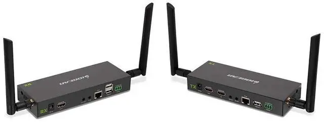 Alt view image 2 of 4 - LongRange Wireless 4K HDMI Transmitter & Receiver Kit (Core Kit), Up to 600 ft/182 m Range, IR/RS232, USB KVM, Keyboard Mouse Extender, Local 4K 60 PassThrough (GWLRSSKIT4K)