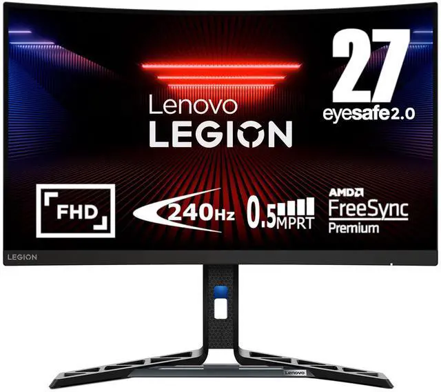 Main image of Legion R27fc-30 Gaming Monitor, 27" FHD Curved, 280Hz, 0.5ms MPRT, AMD FreeSync, VESA Adaptive Sync, Lift/Tilt/Pivot/Swivel Stand, HDMI 2.1 and DisplayPort 1.4, 350 nits, Raven Black