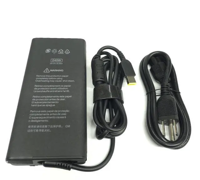 Alt view image 3 of 4 - Slim 245W AC Adapter for Legion Pro 5 16IAX10H RTX5070Ti 16" Gaming Laptop, ADL245SDC3A 245W, Legion 5 15IRX10 RTX 5060 Laptop, ADL245SLC3A