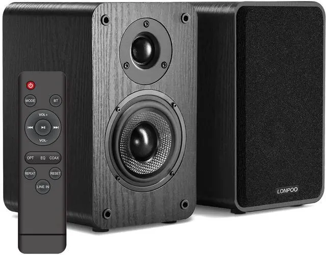 Main image of Powered Bookshelf Speakers - Wireless 100W RMS Bluetooth with eARC - Powerful Home Music System - Home Theater Systems, Studio Monitors