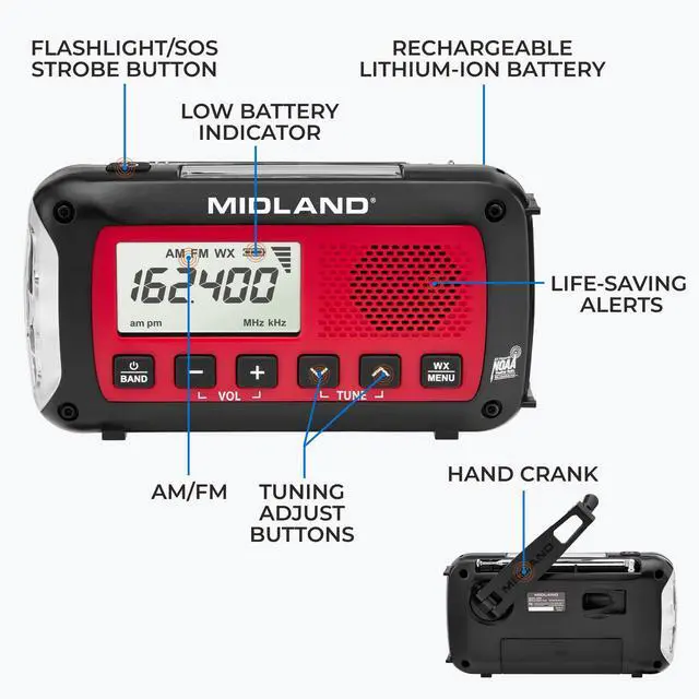 Alt view image 5 of 6 - ER40 Emergency Crank Radio