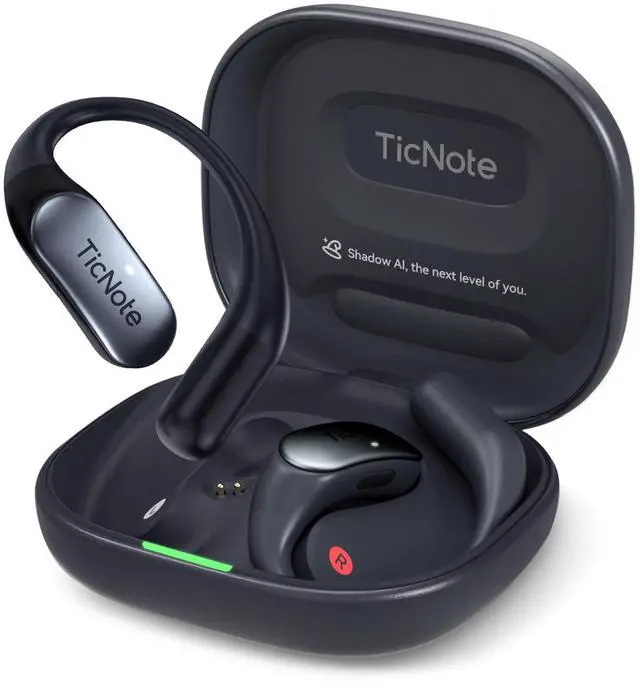 Main image of TicNote Pods Wearable AI Voice Recorder with 4G, No Phone Needed, Voice Activated, AI Transcription & Translation,Auto Transcription & Meeting Notes,120+ Languages, 5-Hour Battery,Blue