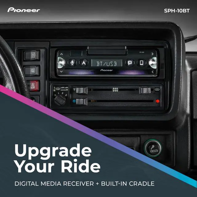 Alt view image 2 of 4 - SPH-10BT 1-Din Smart Sync Receiver Bluetooth, Smartphone Mount, Color Change, USB, FLAC, Voice Control, 50W x 4 Output, 13-Band EQ, AM/FM Radio, Front, Rear/SW Selectable RCA Preout
