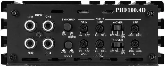 Alt view image 5 of 6 - PHF100.4D car Audio Amplifier 4 Channels Full Range Class D Multichannel