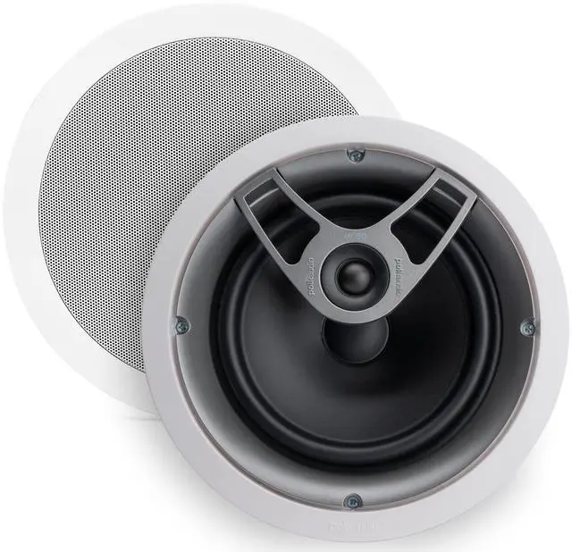 Main image of MC80 2-Way in Ceiling Speaker, 8" (Single) | Dynamic Built-in Audio | Perfect for Humid Indoor/Enclosed Areas | Bathrooms, Kitchens, Patios | White