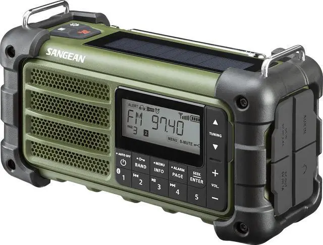 Alt view image 2 of 4 - MMR-99 AM/FM-RBDS/Bluetooth/AUX/Weather/Multi-Powered Digital Tuning Emergency Radio