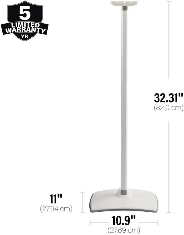 Alt view image 3 of 4 - Fixed Height Speaker Stand for Sonos Era 300 Single WSSE31