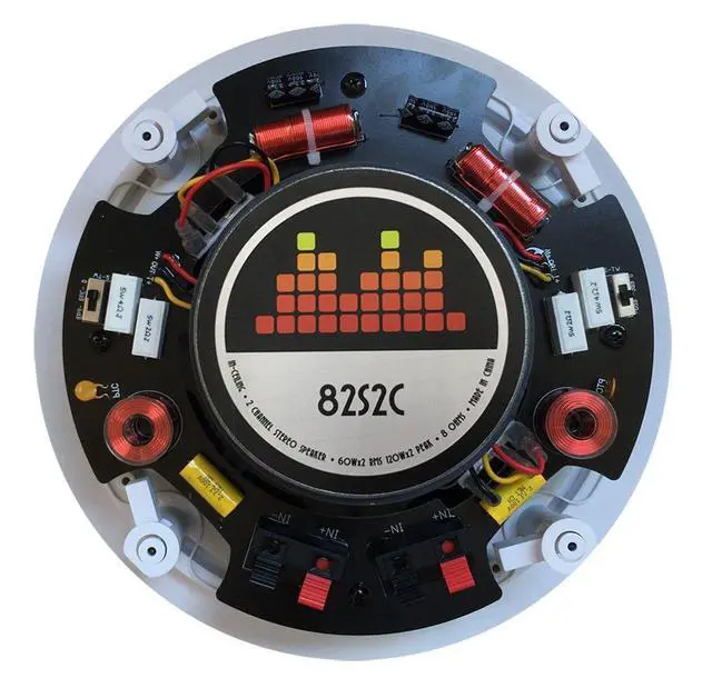 Alt view image 4 of 4 - 82S2C Silver Ticket In-Wall In-Ceiling Speaker with Pivoting Tweeter (2 Channel Stereo 8 Inch in-ceiling) 11 Inch overall size