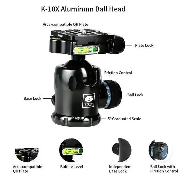 Alt view image 4 of 6 - ST Carbon Fiber Tripod Kits with Triangular Center Column (ST124+K10X)
