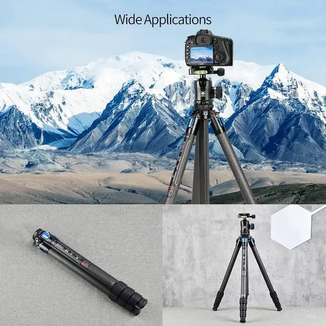 Alt view image 6 of 6 - ST Carbon Fiber Tripod Kits with Triangular Center Column (ST124+K10X)