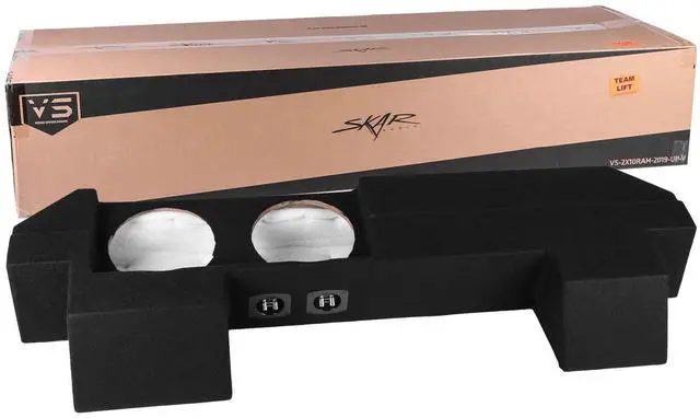 Main image of Dual 10" Ported Subwoofer Enclosure Compatible with 2019-2025 Ram Crew Cab Trucks