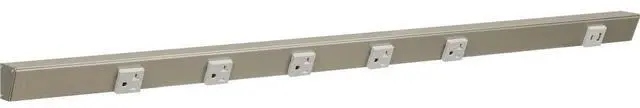Main image of Slim Angle Power Strip with USB-A/C on Right (Satin Nickel, 36")