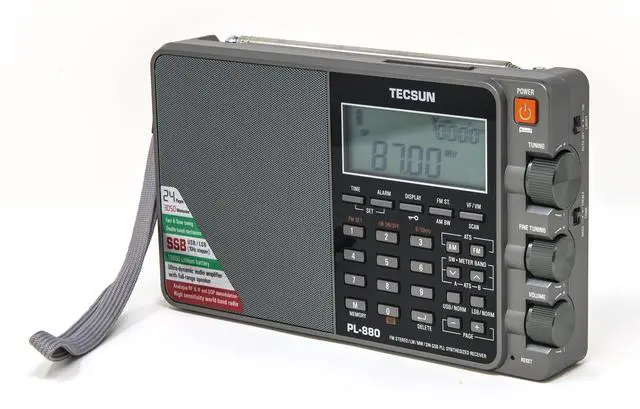 Alt view image 2 of 6 - PL880 Portable Digital PLL Dual Conversion AM/FM, Longwave & Shortwave Radio with SSB (Single Side Band) Reception, Color Silver