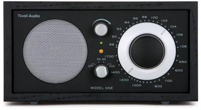 Main image of Model One AM/FM Table Radio in Black/Silver (M1BBS)