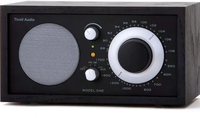 Alt view image 4 of 4 - Model One AM/FM Table Radio in Black/Silver (M1BBS)