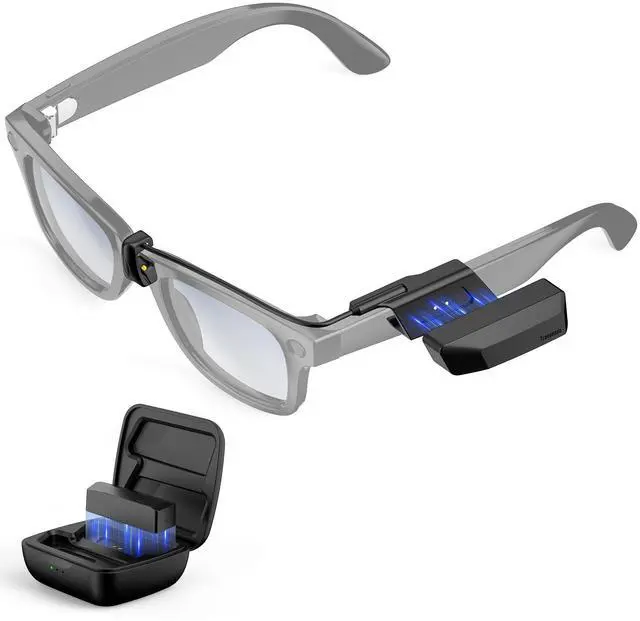 Main image of Wearable Charger Compatible with RayBan Meta Smart Glasses, 1600mAh Charge While Wearing 24H Extended Battery Pack, Portable Magnetic Charging Accessories for Wayfarer, Skyler Gen 1 & Gen 2
