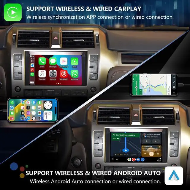 Alt view image 4 of 4 - Linux Interface Box for Lexus GX 2014-2024 Wireless CarPlay Android Auto Fit for Original Car Radio Upgrade GPS Navigation