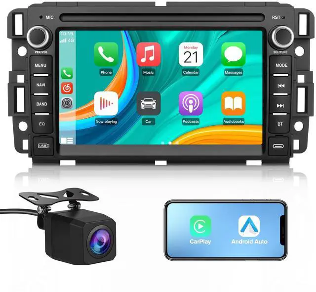 Main image of Car Radio Stereo for Chevrolet Silverado GMC Sierra Yukon 2007 2008 2009 2010 2011 2012 2013 Android 13 CarPlay Android Auto GPS Navigation Bluetooth Touch Screen Head Unit with Backup Camera