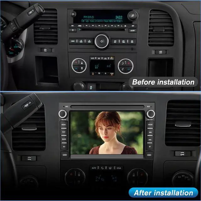 Alt view image 2 of 4 - Car Radio Stereo for Chevrolet Silverado GMC Sierra Yukon 2007 2008 2009 2010 2011 2012 2013 Android 13 CarPlay Android Auto GPS Navigation Bluetooth Touch Screen Head Unit with Backup Camera