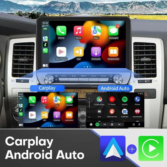 Alt view image 4 of 4 - Car Radio for Toyota 4Runner 2003 2004 2005 2006 2007 2008 2009 Compatible with JBL 10'' Touchscreen Wireless CarPlay Android Auto Stereo Upgraded with Bluetooth GPS DSP WiFi SWC FM Camera 8Core 4+64G