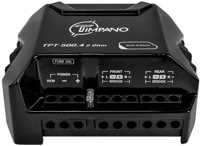 Alt view image 3 of 6 - Audio TPT-500.4 2 Ohm 400 Watt 4 Channel Car Audio Amplifier