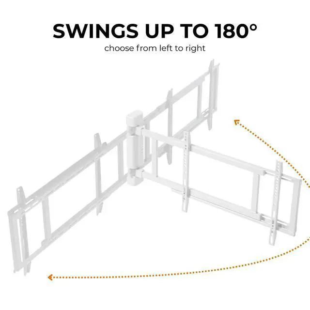 Alt view image 3 of 4 - 32"75" TVs | Indoor Swing-Out Arm TV Mount Fits Pillars & Poles, Heavy Duty No Drill Gazebo & Pergola TV Mount, VESA 600x400, Holds 110 lbs