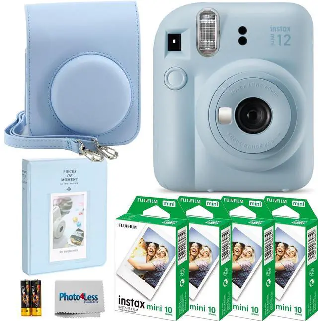 Main image of Instax Mini 12 Instant Film Camera (Pastel Blue) + Fuji Instax Mini Instant Film 40 Sheets + Instant Camera Gift Bundle