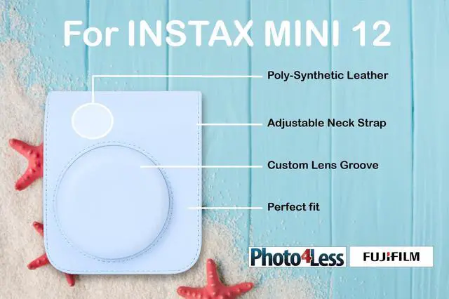 Alt view image 4 of 4 - Instax Mini 12 Instant Film Camera (Pastel Blue) + Fuji Instax Mini Instant Film 40 Sheets + Instant Camera Gift Bundle