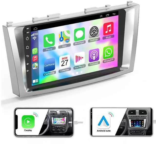 Main image of 4GB+64GB Car Radio for Toyota Camry 2006-2011,9 inch QLED Touchscreen Android 13 Stereo - Wireless Carplay & Android Auto,GPS Navigation & Bluetooth