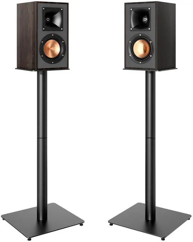 Main image of Speaker Stands Pair, 30" Fixed Height, 55lbs Weight Capacity, 11.8" Base, Cable Management, Freestanding Speaker Floor Stand for Surround Sound, Metal Base