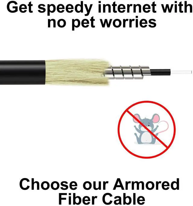 Alt view image 3 of 4 - 90M/295ft SC/APC Fiber Optic Internet Cable Extension, SC/APC to SC/APC Armored Fiber Patch Cable, SC to SC Single Mode OS2 Fiber Jumper Optical Patch Cord SIMPLEX SMF, LSZH Black