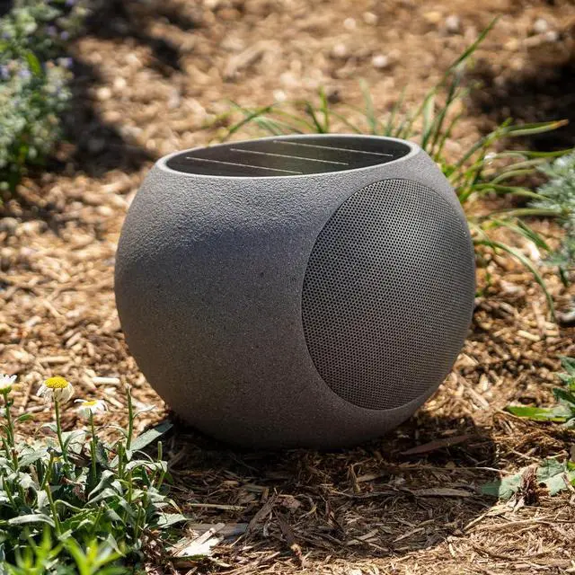Alt view image 2 of 4 - Zen Wireless Outdoor Bluetooth Solar Speaker IP65 Weather Resistant, Solar Charging, Multi-Speaker Connection Using Auracast (Each, Stone)