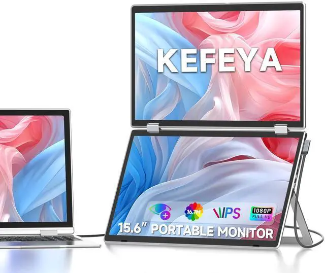 Main image of Laptop Screen Extender,15.6" Triple Screen Laptop Monitor Extender, 1080P FHD Portable Monitor for 13"-17.3" Laptops, Plug and Play HDMI/USB-A/USB-C for Mac/Wins/Chrome (15.6" Triple Screen)