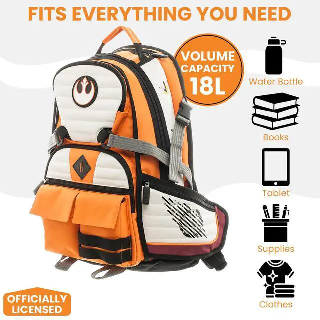 Alt view image 3 of 6 - Star Wars Episode IV A New Hope Rebel Alliance Adult Travel Backpack