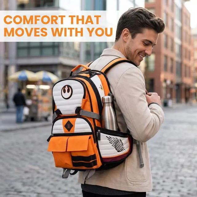 Alt view image 4 of 6 - Star Wars Episode IV A New Hope Rebel Alliance Adult Travel Backpack