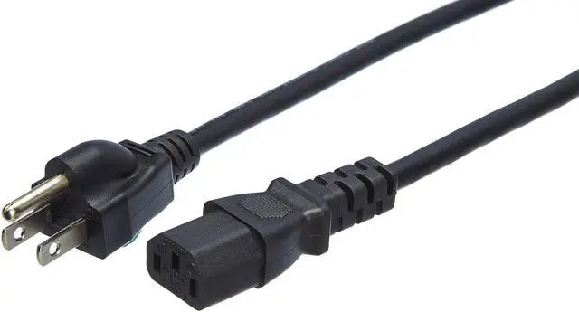 Main image of Computer Monitor TV Replacement Power Cord, 12 ft, 24 count, Black