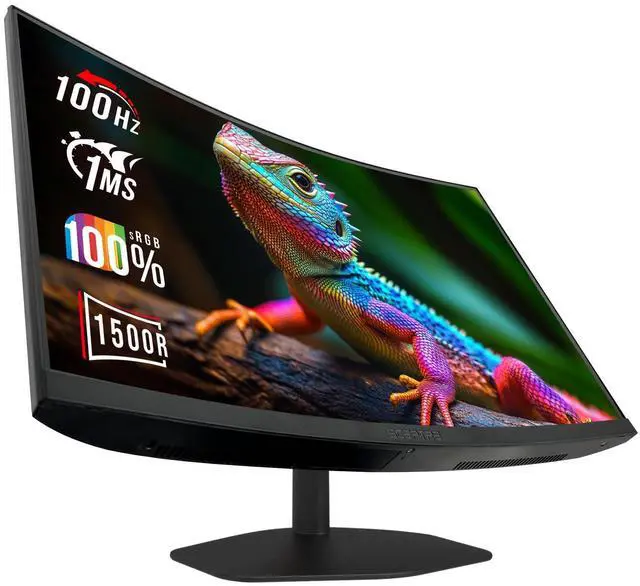 Main image of New! Curved 24-inch Gaming Monitor 1ms 100Hz 1500R DisplayPort HDMI X2 Eye Care 100% sRGB Build-in Speakers, Machine Black 2026 (C248W-FW100T Series)