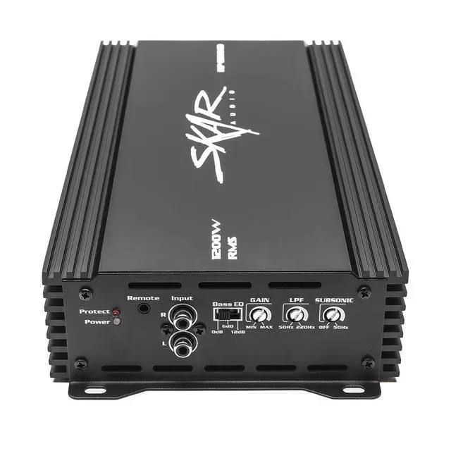 Alt view image 2 of 4 - RP-1200.1D Monoblock Class D MOSFET Amplifier with Remote Subwoofer Level Control, 1200W