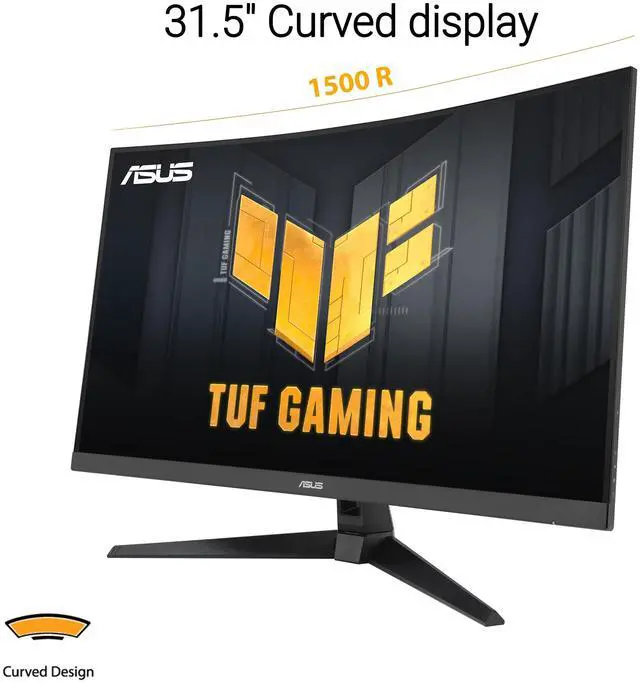 Alt view image 2 of 6 - TUF Gaming 31.5 1440P Curved HDR Gaming Monitor (VG32WQ3B) QHD (2560 x 1440), 180Hz, 0.5ms, 1500R, Extreme Low Motion Blur, FreeSync, 90% DCI-P3, Shadow Boost, DisplayWidget