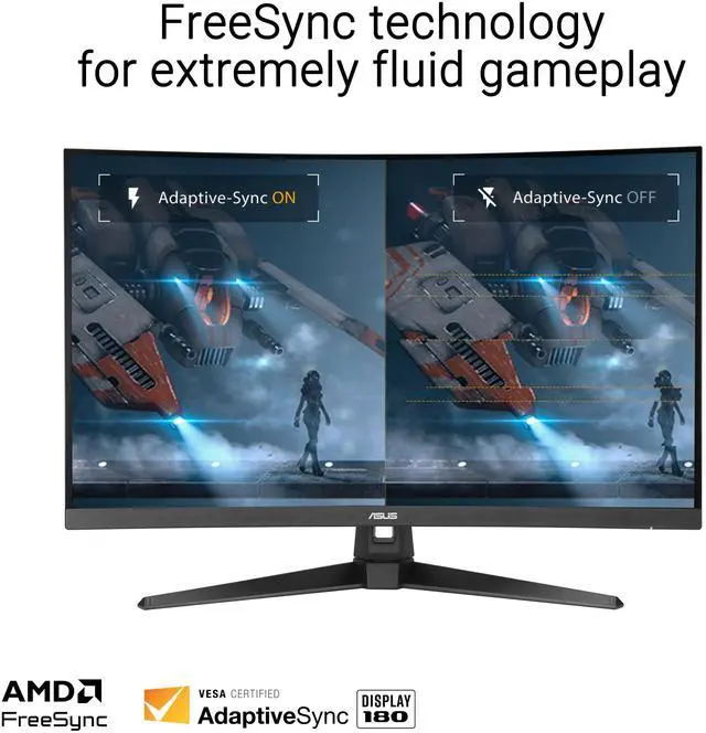 Alt view image 4 of 6 - TUF Gaming 31.5 1440P Curved HDR Gaming Monitor (VG32WQ3B) QHD (2560 x 1440), 180Hz, 0.5ms, 1500R, Extreme Low Motion Blur, FreeSync, 90% DCI-P3, Shadow Boost, DisplayWidget