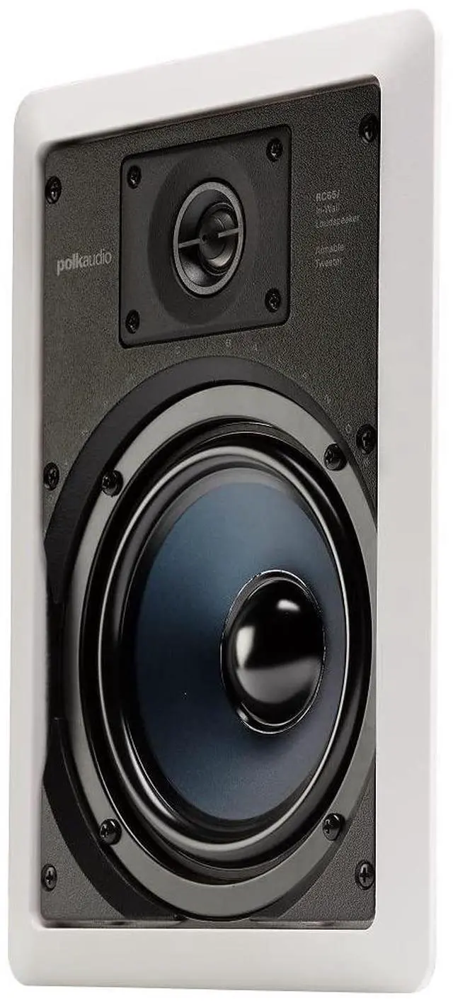 Alt view image 4 of 6 - RC65i 2-Way Premium in-Wall 6.5 Speakers, Rectangular Indoor Speakers, Perfect for Damp and Humid Indoor Placement - Bath, Kitchen, Covered Porches (White, Paintable Grille), 1 Pair