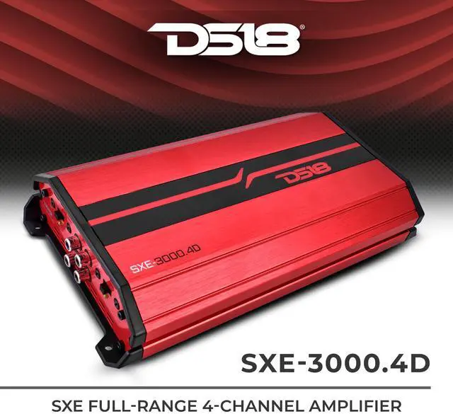 Alt view image 2 of 6 - SXE-3000.4D/RD Car Amplifier Stereo Full-Range Class D 4-Channel 200x4 RMS @4 OHM 3000 Watts - Powerful and Compact Amp for Speakers in Car Audio System