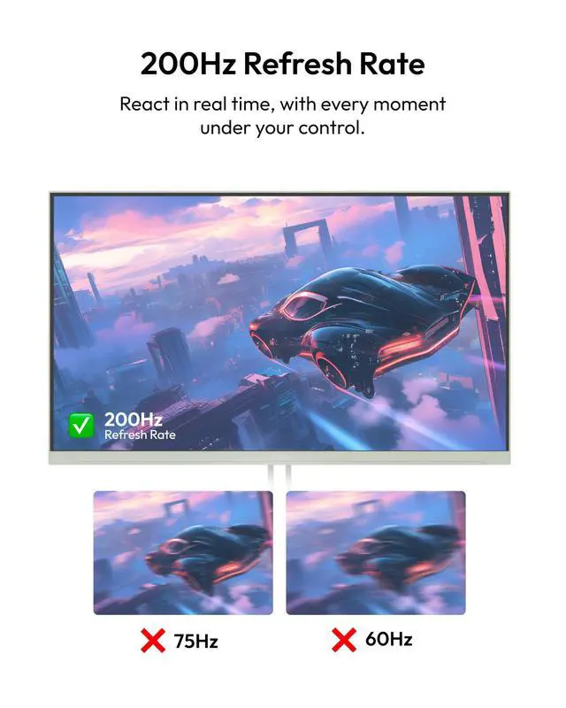 Alt view image 3 of 6 - PX248 Wave Mint Green 24 inch 200Hz Refresh Rate FHD 1080p Resolution Fast IPS Panel 1ms GTG Response Time Built-in Speakers Gaming Monitor with Adaptive Sync