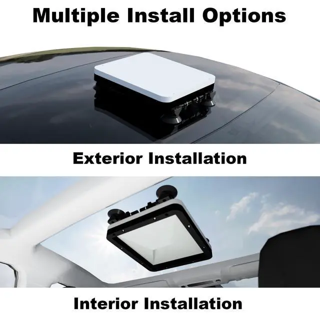 Alt view image 2 of 6 - Starlink Mount Ultra-Durable Kit for Campers, RVs, UTVs, Trucks, & Cars | USA Made | Interior and Exterior Vehicle Installation | Hardtop Complete Coverage (Add Car Charger, Mount + Both Options)