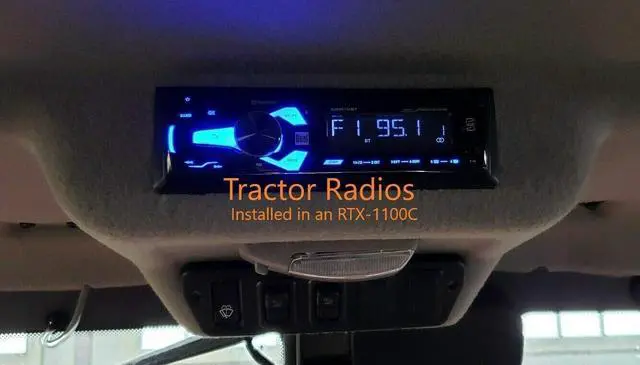 Alt view image 4 of 6 - Compatible Kubota Tractor Direct Connect Stereo Radio MP3 AM FM USB Aux Bluetooth LX2610 LX RTV-1100 RTX-1100C Harness Plug B2650 RTV RTX