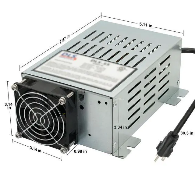 Alt view image 3 of 6 - Power Converter with Built-in 3 Stage Smart Battery Charger Replacement for DLS DLS-55 55 Amp 12V RV Battery Charger